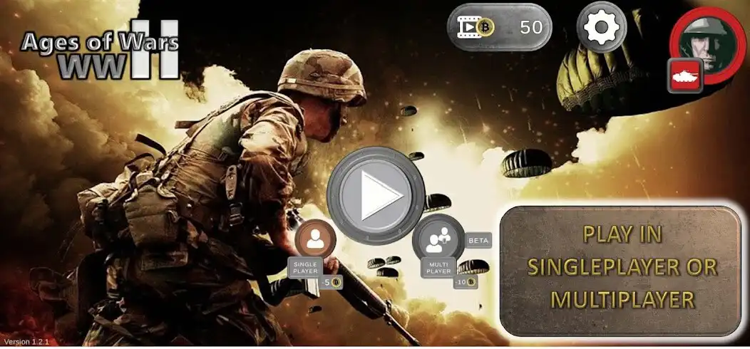 Play Ages of Wars: WW2 as an online game Ages of Wars: WW2 with UptoPlay