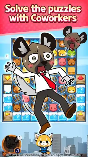 Play Aggretsuko : Match 3 Puzzle as an online game Aggretsuko : Match 3 Puzzle with UptoPlay