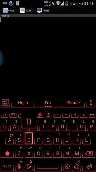 Play AI Keyboard Theme Neon Red as an online game AI Keyboard Theme Neon Red with UptoPlay