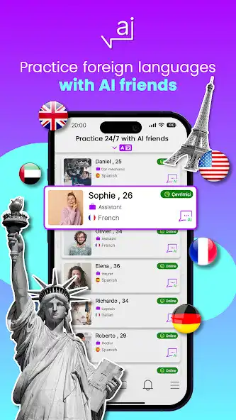 Play aiLango - Chat with AI Friends as an online game aiLango - Chat with AI Friends with UptoPlay