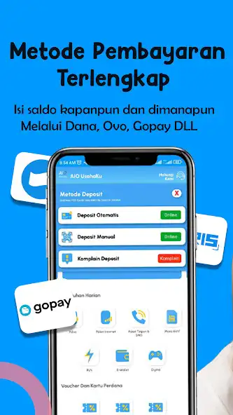 Play AIO UsahaKu: Agen Pulsa  PPOB as an online game AIO UsahaKu: Agen Pulsa  PPOB with UptoPlay