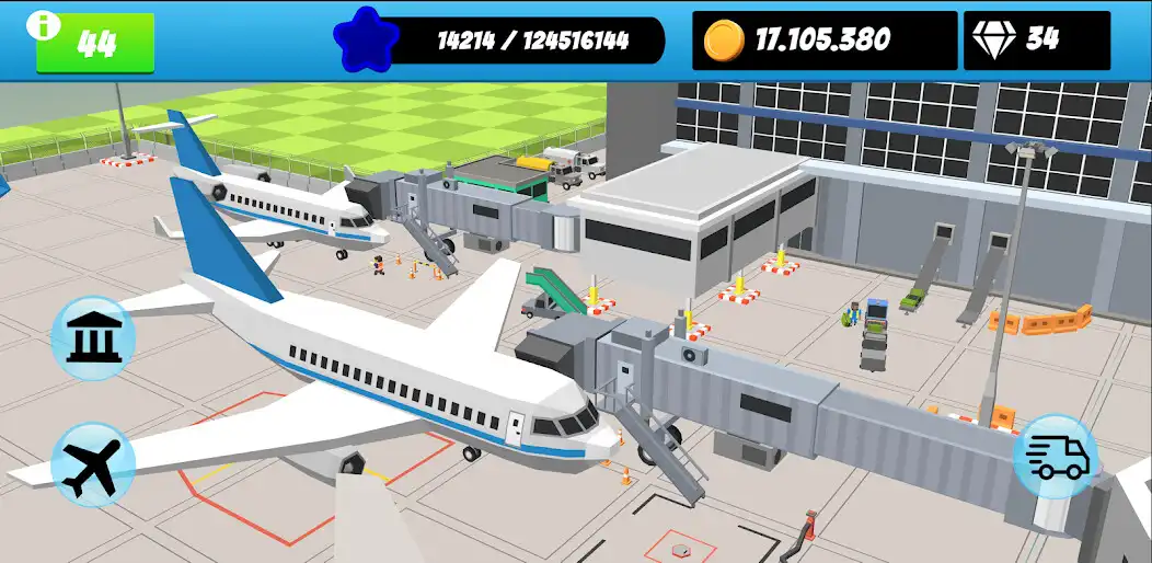 Play Airport Tycoon - Aircraft Idle as an online game Airport Tycoon - Aircraft Idle with UptoPlay