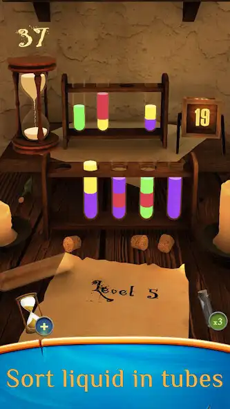 Play Alchemist: Sort Tube Puzzle 3D as an online game Alchemist: Sort Tube Puzzle 3D with UptoPlay