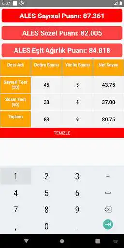 Play ALES Puan Hesaplama as an online game ALES Puan Hesaplama with UptoPlay