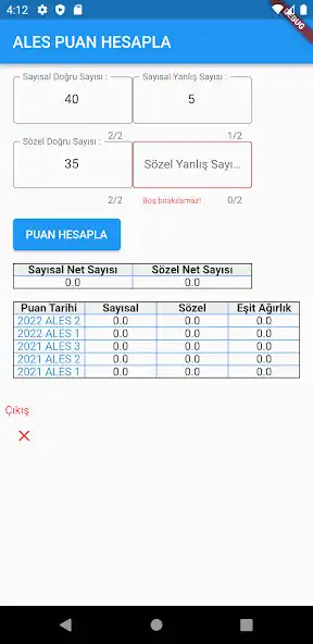 Play ALES Puan Hesapla as an online game ALES Puan Hesapla with UptoPlay
