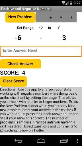 Play APK Algebra Negative Numbers - +*/  and enjoy Algebra Negative Numbers - +*/ with UptoPlay appinventor.ai_indianapolis_teaching_fellow.Positive_Negative_Numbers