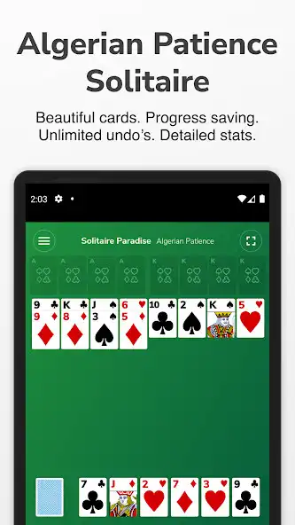 Play Algerian Patience Solitaire  and enjoy Algerian Patience Solitaire with UptoPlay
