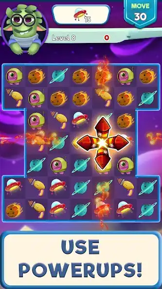 Play Aliens Blast - Match 3 Puzzle as an online game Aliens Blast - Match 3 Puzzle with UptoPlay