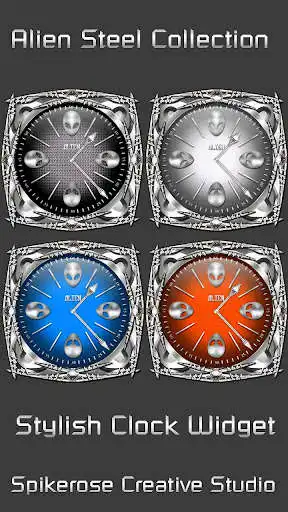 Play Alien Steel Clock Widget Collection  and enjoy Alien Steel Clock Widget Collection with UptoPlay