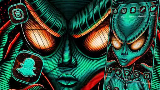 Play Alien Theme Launcher as an online game Alien Theme Launcher with UptoPlay