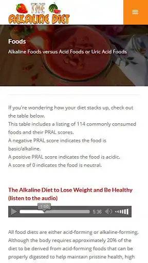 Play Alkaline Diet Plan as an online game Alkaline Diet Plan with UptoPlay