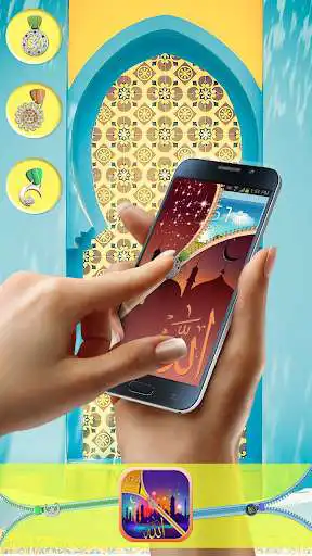 Play Allah Bless You - Zipper Lock Screen as an online game Allah Bless You - Zipper Lock Screen with UptoPlay