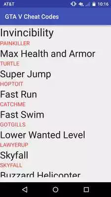 Play All Cheat Codes for GTA V