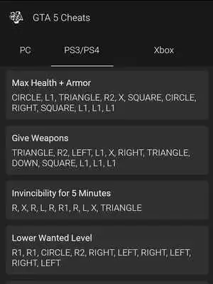 Play All Cheats fot GTA V FREE