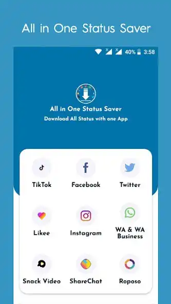 Play All in one Status Downloader - status saver  and enjoy All in one Status Downloader - status saver with UptoPlay