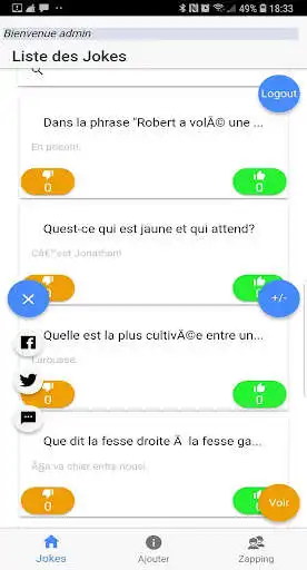 Play AllJokes Toutes vos blagues en français!  and enjoy AllJokes Toutes vos blagues en français! with UptoPlay