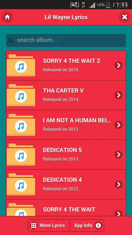 Play All Lyrics of Lil Wayne