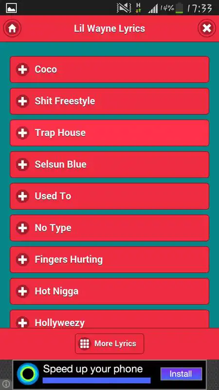 Play All Lyrics of Lil Wayne