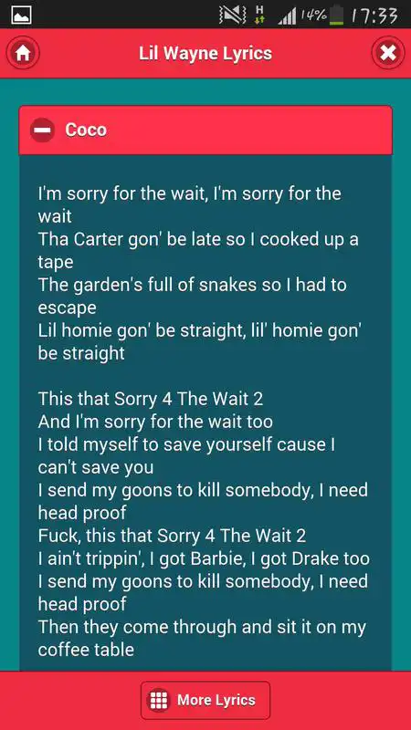 Play All Lyrics of Lil Wayne