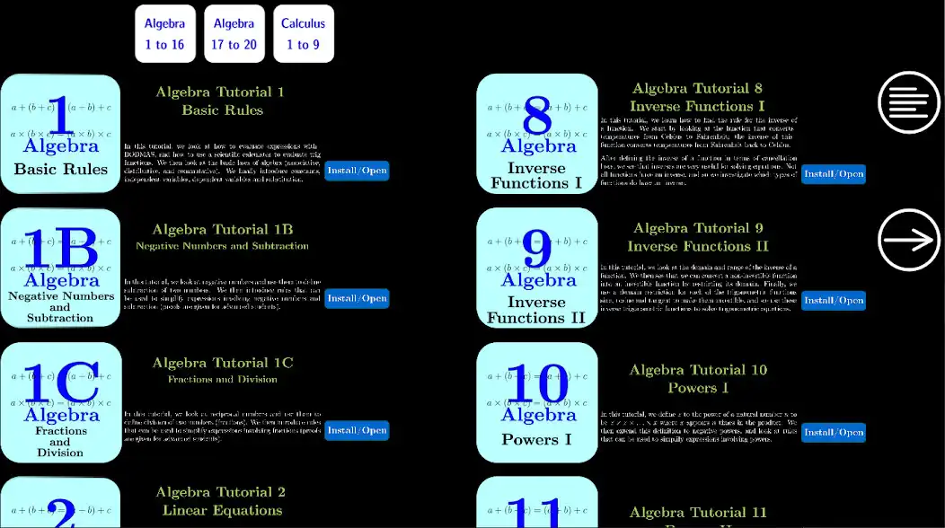 Play All Maths Tutorials as an online game All Maths Tutorials with UptoPlay