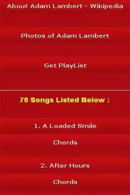 Play All Songs of Adam Lambert