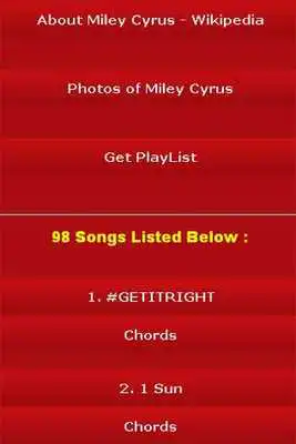 Play All Songs of Miley Cyrus