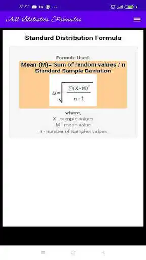 Play All Statistics Formulas  and enjoy All Statistics Formulas with UptoPlay