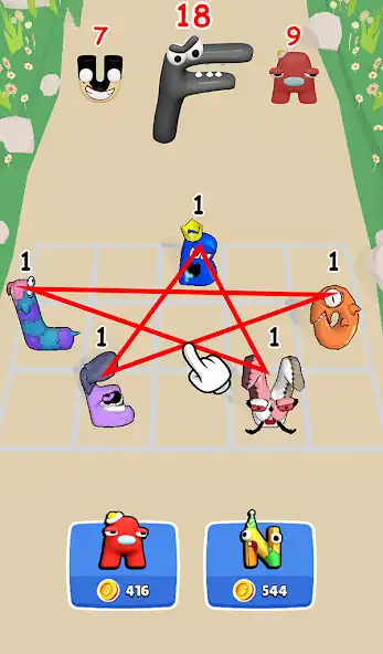 Play Alphabet Merge: Monster Master as an online game Alphabet Merge: Monster Master with UptoPlay