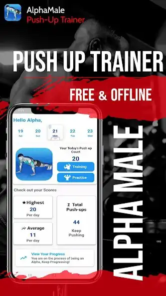 Play AlphaMale: Pushup Home Trainer  and enjoy AlphaMale: Pushup Home Trainer with UptoPlay