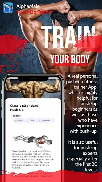 Play AlphaMale: Pushup Home Trainer as an online game AlphaMale: Pushup Home Trainer with UptoPlay