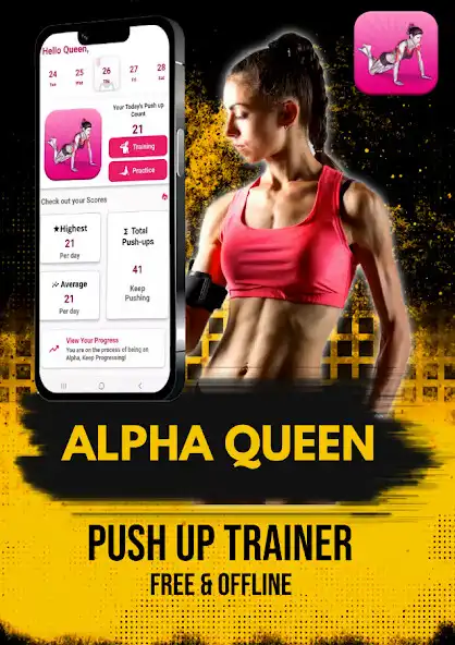 Play AlphaQueen Pushup Home Trainer  and enjoy AlphaQueen Pushup Home Trainer with UptoPlay
