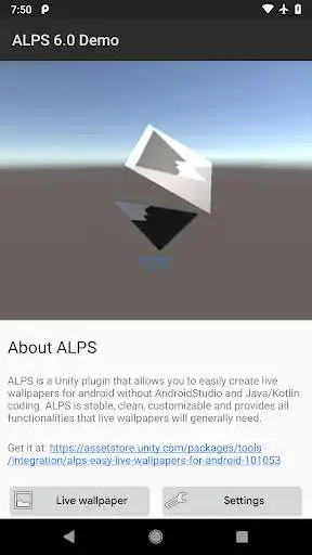 Play ALPS 6.6 Unity live wallpaper plugin demo  and enjoy ALPS 6.6 Unity live wallpaper plugin demo with UptoPlay
