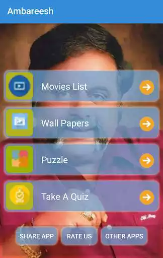 Play Ambareesh Movies List, Wallpapers, puzzle, quiz  and enjoy Ambareesh Movies List, Wallpapers, puzzle, quiz with UptoPlay