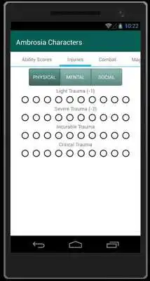 Play Ambrosia Character Sheets