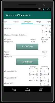 Play Ambrosia Character Sheets