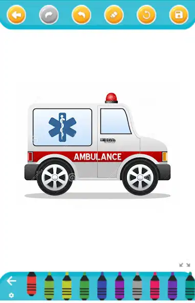 Play ambulance car - coloring book  and enjoy ambulance car - coloring book with UptoPlay