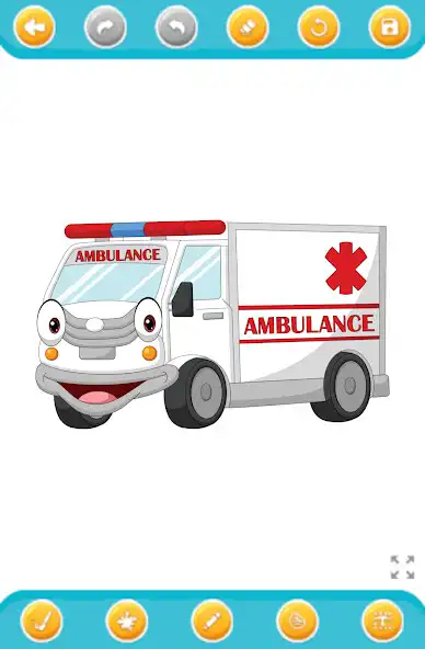Play ambulance car - coloring book as an online game ambulance car - coloring book with UptoPlay