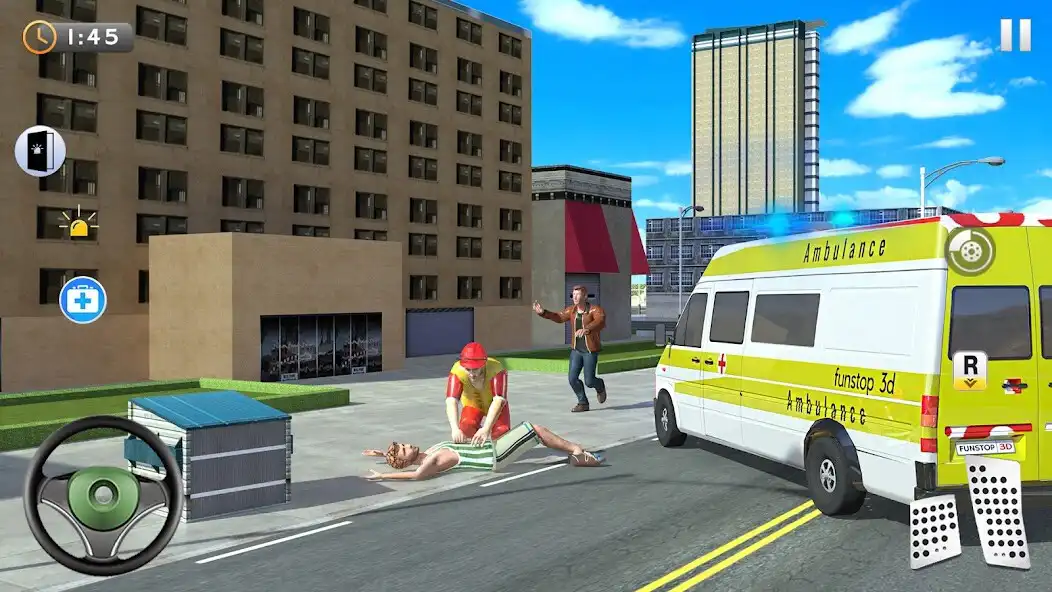 Play Ambulance Car Rescue Simulator as an online game Ambulance Car Rescue Simulator with UptoPlay