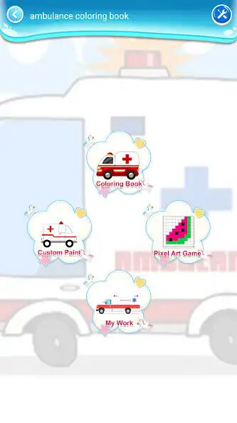Play ambulance coloring book as an online game ambulance coloring book with UptoPlay