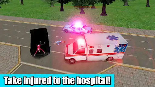 Play Ambulance Driver: Simulator 3D as an online game Ambulance Driver: Simulator 3D with UptoPlay