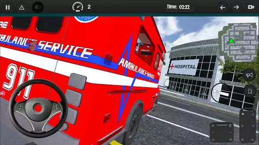 Play Ambulance Drive Simulator 2021 -Emergency as an online game Ambulance Drive Simulator 2021 -Emergency with UptoPlay