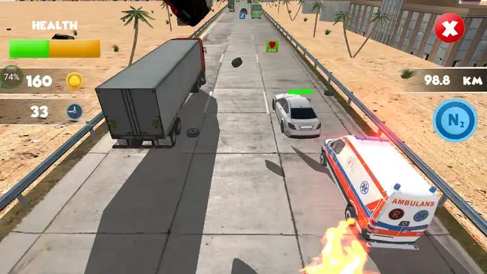 Play Ambulance Highway Crash Derby