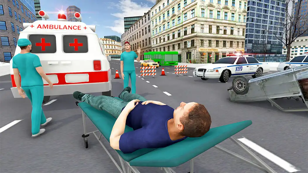 Play Ambulance Simulator Car Driver as an online game Ambulance Simulator Car Driver with UptoPlay