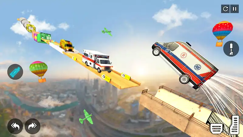 Play Ambulance Stunts Mega Ramp Car as an online game Ambulance Stunts Mega Ramp Car with UptoPlay