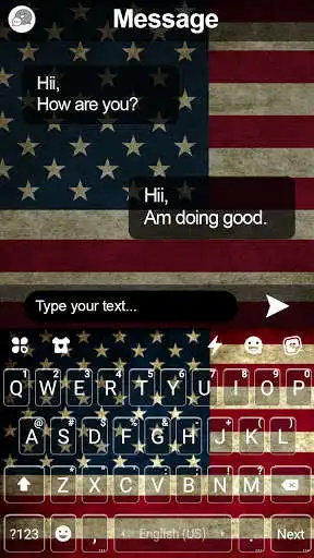 Play American Chat Keyboard Theme  and enjoy American Chat Keyboard Theme with UptoPlay