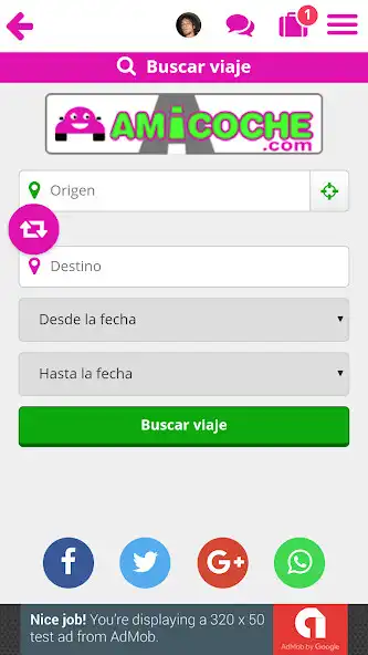 Play Amicoche - Compartir coche sin comisiones as an online game Amicoche - Compartir coche sin comisiones with UptoPlay