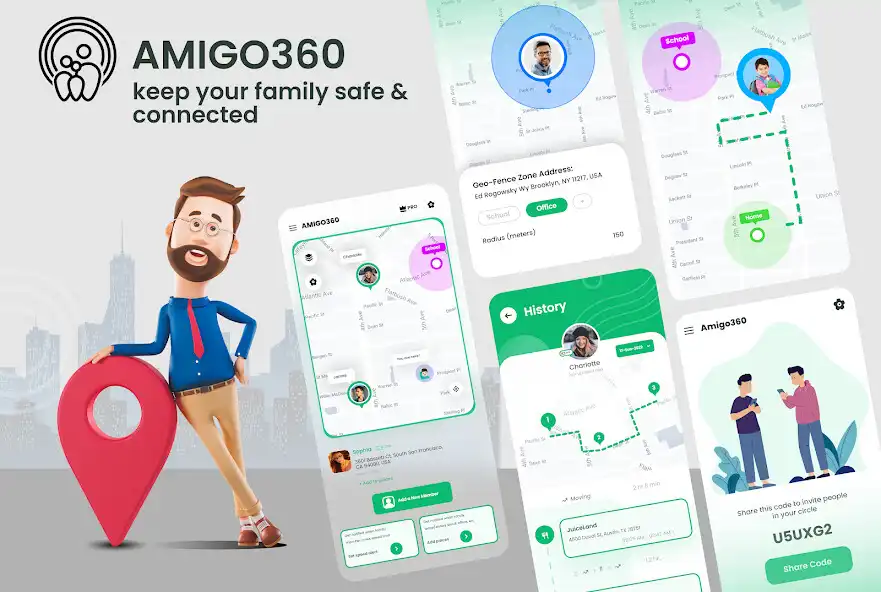 Play Amigo360: Find Family, Friends  and enjoy Amigo360: Find Family, Friends with UptoPlay