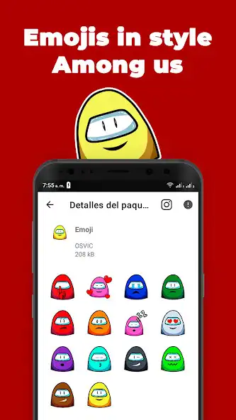 Play Among Stickers for WhatsApp as an online game Among Stickers for WhatsApp with UptoPlay