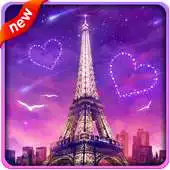 Free play online Amorous Eiffel Sunset Live Wallpaper APK