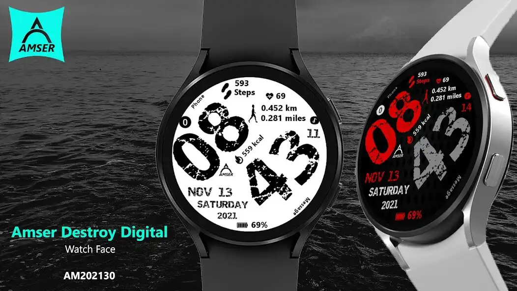 Play Amser Destroy Digi Watch Face  and enjoy Amser Destroy Digi Watch Face with UptoPlay